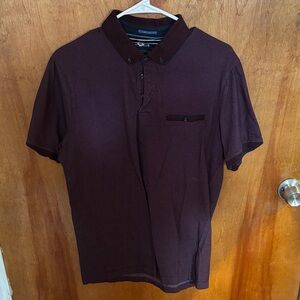 Men's Short Sleeve Polo Shirt in Deep Wine